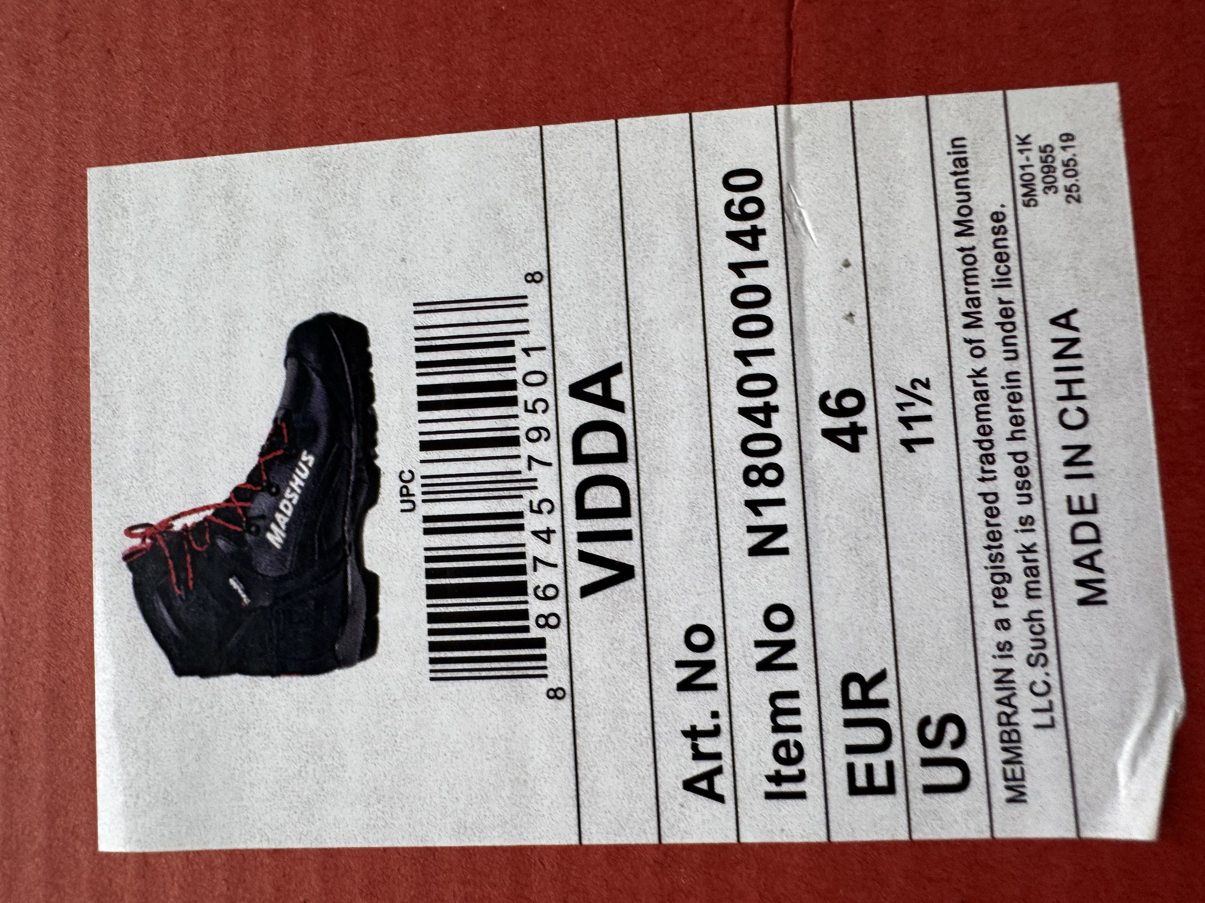 Madshus Vidda gönguskíðaskór nr 46