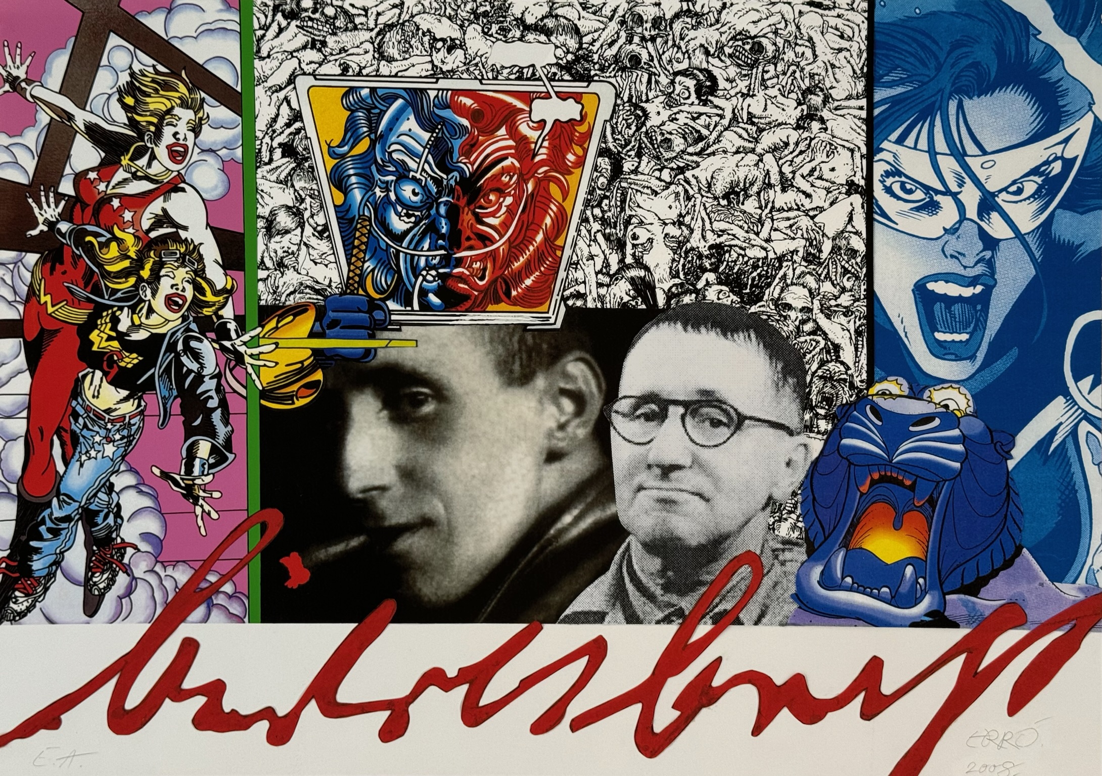 Erró / Guðmundur Guðmundsson (1932) - Hommage de Bertold Brecht (2008) E.A.