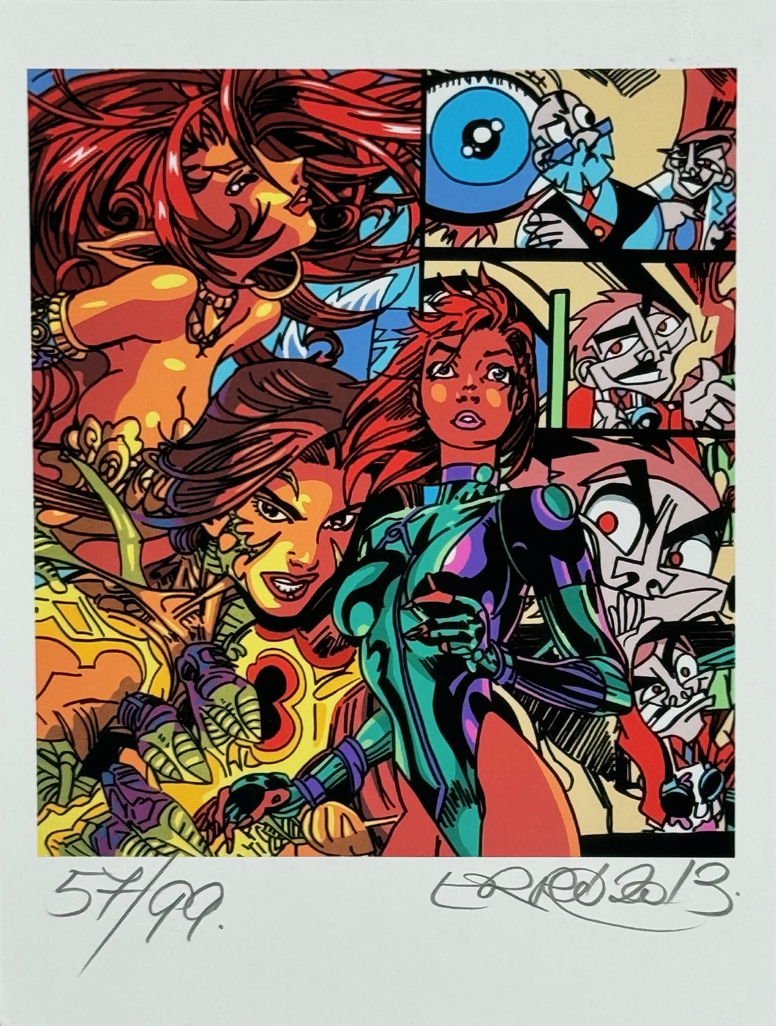 Erró / Guðmundur Guðmundsson (1932) - Occio azurro (2013) 57/99