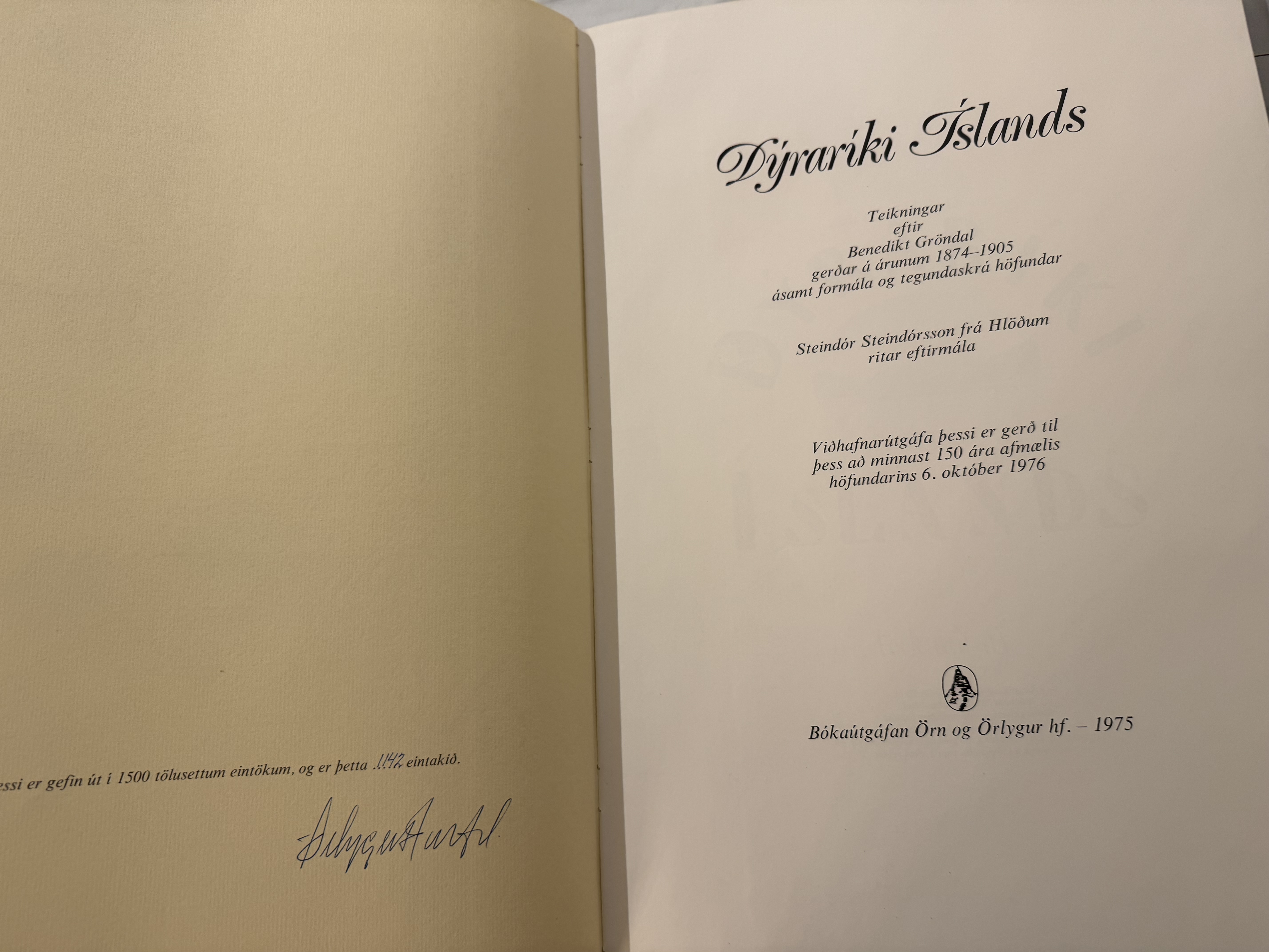 Dýraríki Íslands - Teiknað af Benedikt Gröndal