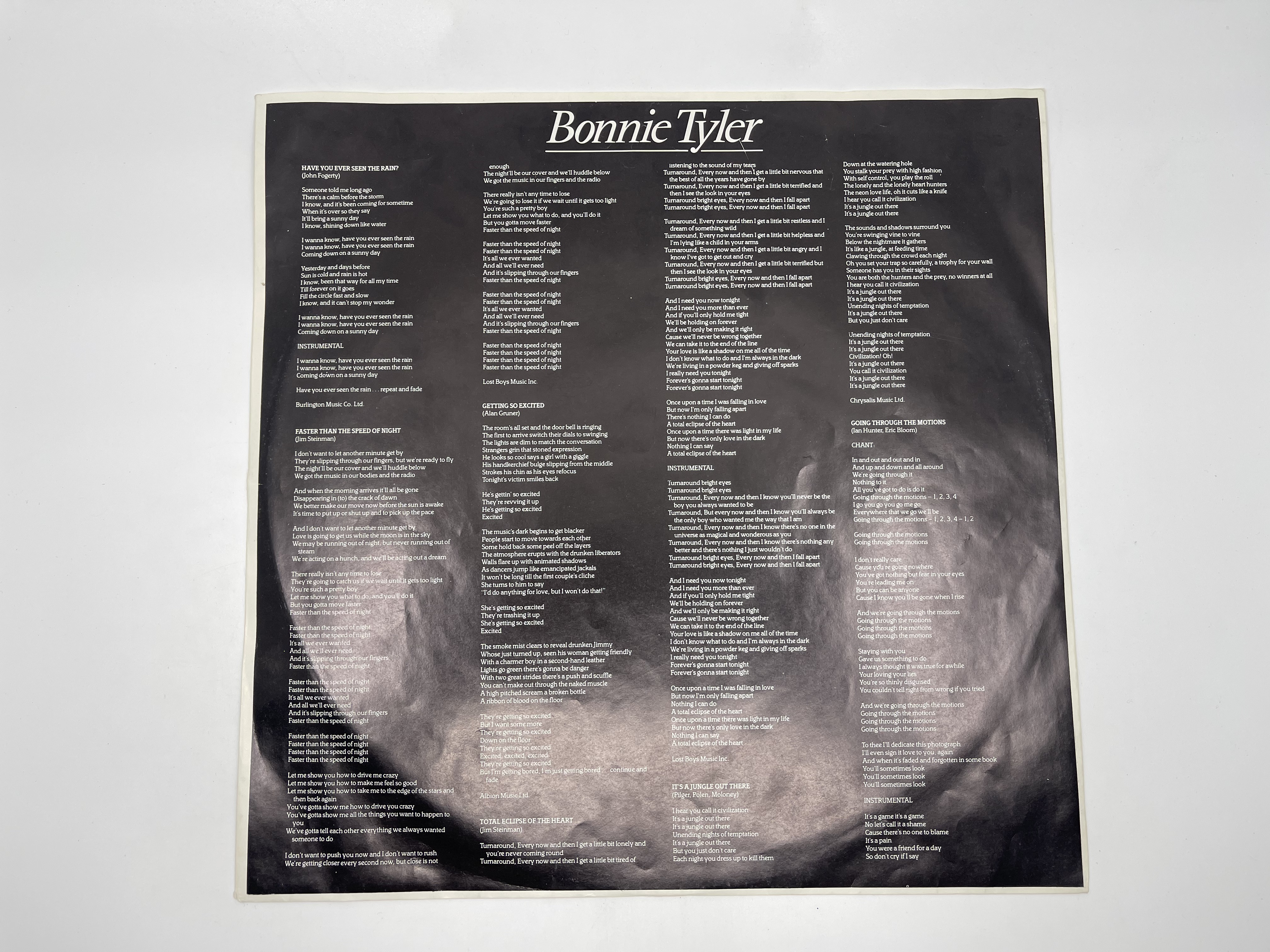 Bonnie Tyler - Faster Than the Speed of Night