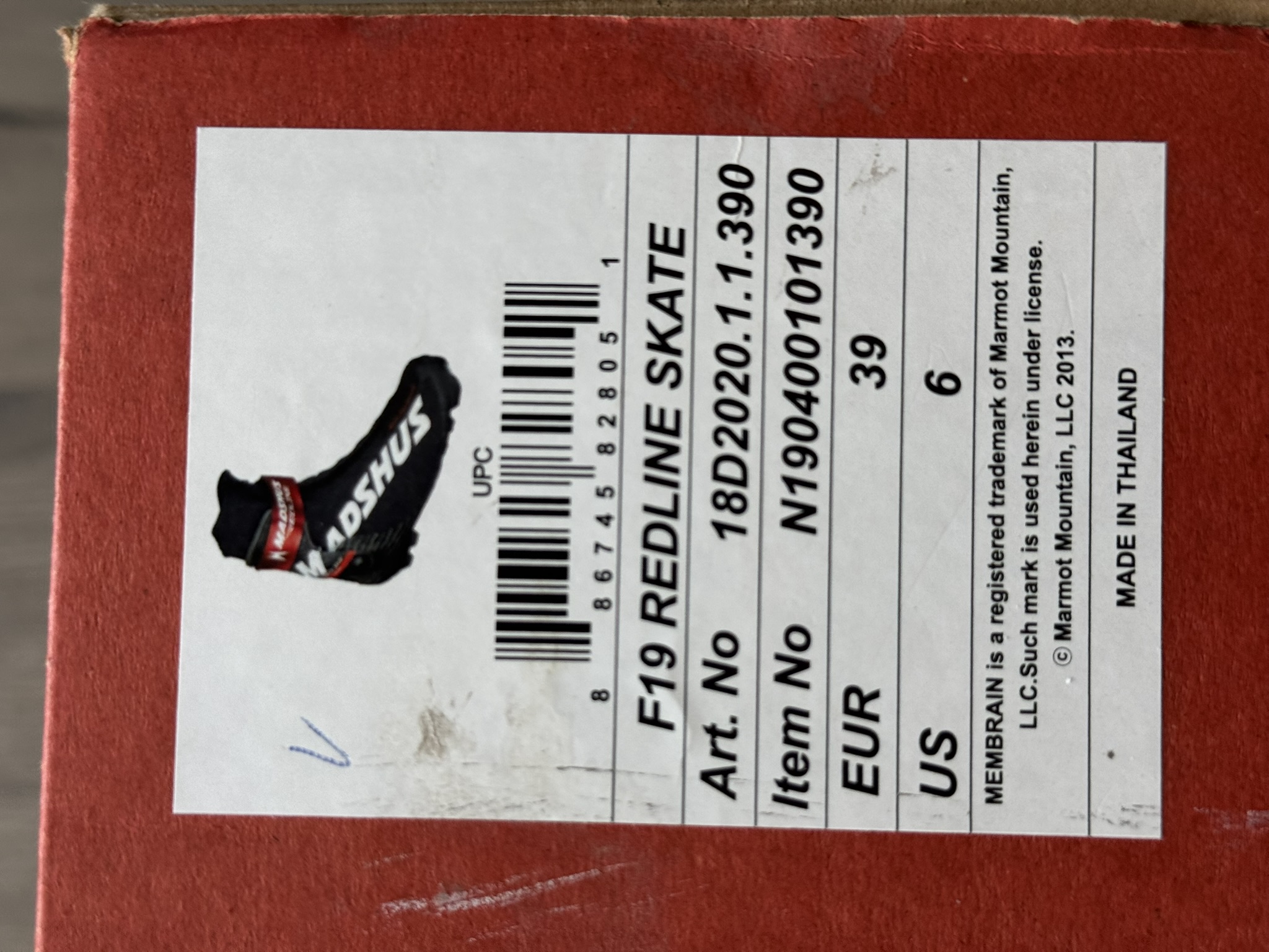 Madshus F19 Redline Skate nr 39