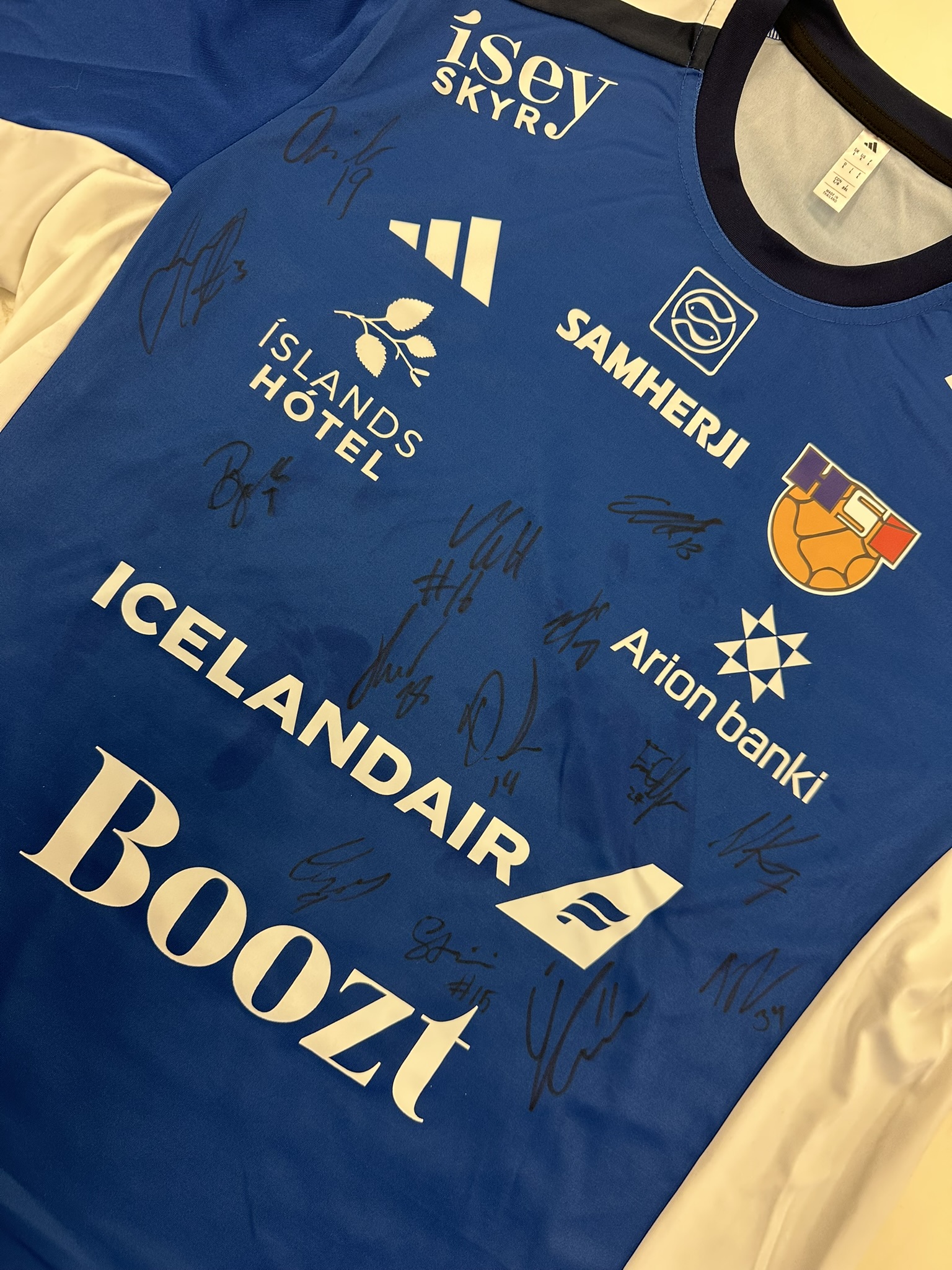 Árituð landsliðstreyja í handbolta til styrktar Ljósinu